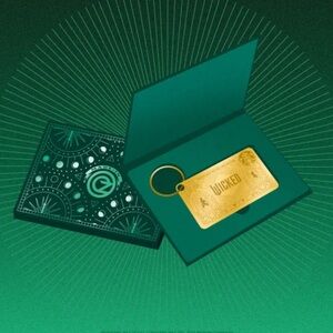 LOADED $50 Starbucks Wicked Gold Metal Gift Card Keychain 2024